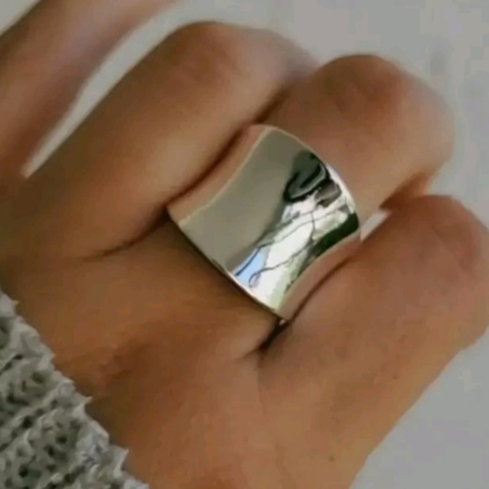Silver Wide Band Ring